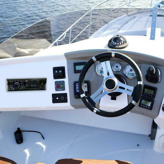 Pyle® PLRMR27BTB 300 Watt In-Dash Bluetooth Marine Stereo Receiver in Boat Parts, Trailers & Accessories