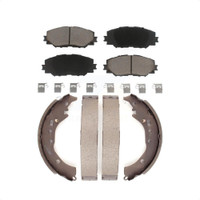 Front Rear Ceramic Brake Pads And Drum Shoes Kit For Toyota Corolla Scion xD KCN-100329