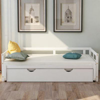 Red Barrel Studio Extending Daybed With Trundle, Wooden Daybed With Trundle