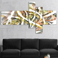 East Urban Home 'Symmetrical Spiral Fractal Flowers' Graphic Art Print Multi-Piece Image on Canvas