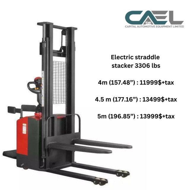 Finance available : Brand new Ride Electric straddle stacker 3306 lbs  With warranty in Other Business & Industrial