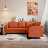 Hokku Designs Yae 92.5'' Sectional L Shaped Sofa 5-Seats Corner Couch