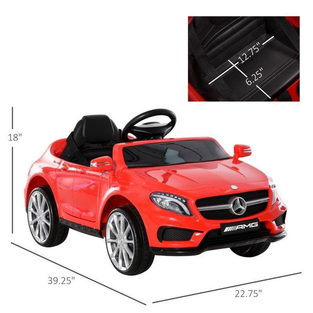 6V KIDS LICENSED RIDE ON CAR TOY BATTERY POWERED HIGH/LOW SPEED WITH HEADLIGHT MUSIC AND REMOTE CONTROL RED in Toys & Games - Image 4