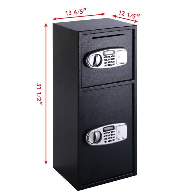 NEW LARGE DOUBLE DOOR DEPOSIT SAFE DIGITAL SAFE TYSF02 in Arts & Collectibles in Alberta - Image 3