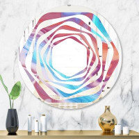 East Urban Home Whirl Abstract Marbled Background Modern Wall Mirror