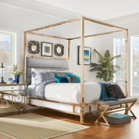 Mercury Row Pettaway Upholstered Canopy Bed