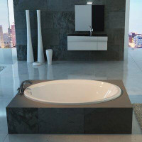Malibu Home Avalon 60" x 40" Drop In Combination Acrylic Bathtub
