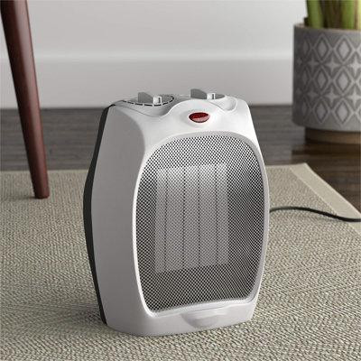 Color of the face home 1500W Ceramic Personal Heater With Adjustable Thermostat, (Silver) in Heating, Cooling & Air