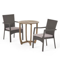 Winston Porter Aaliah 3 Piece Bistro Set with Cushions
