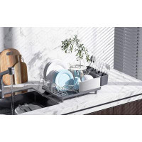 Koala Company 304 Stainless Steel Dish Drying Rack For Kitchen Counter,Grey