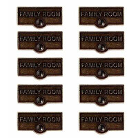 The Renovators Supply Inc. Switch Tags Family Room Name Signs 1-Gang Rocker Wall Plate