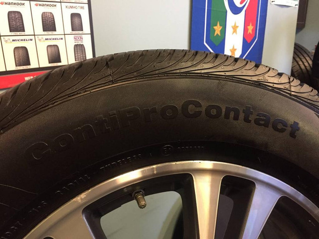 17 in 2016 OEM HONDA ODYSSEY/PILOT USED ALL SEASON PACKAGE ON CONTINENTAL CONTIPROCONTACT P235/65R17 103T OEM RIMS ~99% in Tires & Rims in Ontario - Image 4