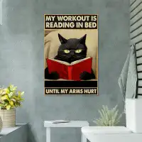 Trinx My Workout Is Reading In Bed - 1 Piece Rectangle Graphic Art Print On Wrapped Canvas