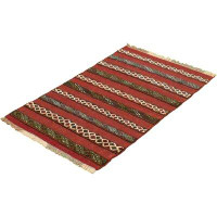 Foundry Select Fricks Hand Knotted Wool Dark Red Rug