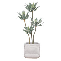 Vintage Home 56.57"H Vintage Real Touch Agave, Indoor/ Outdoor, In Rounded Pot ( 18X18x50"H )