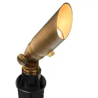 GKOplus Low Voltage Solid Brass LED Spotlight with MR8 Bulb, Adjustable