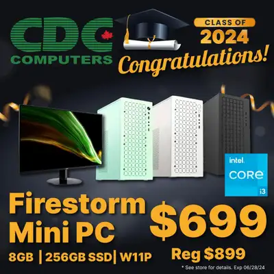 Firestorm Mini PC Windows 11 Pro Graduation Specials