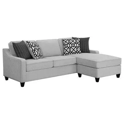 Latitude Run® Avienne Upholstered Cushion Back Sectional Grey