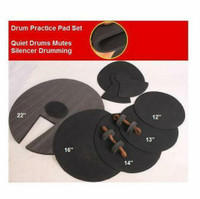 Brand New! Drum Practice Pad Set Quiet Drums Mutes