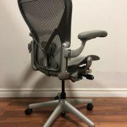 Herman Miller Aeron – Size B – Silver – Fully Loaded – Posture Fit in Chairs & Recliners in Guelph - Image 2