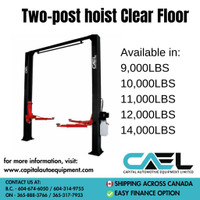 Wholesale Price CAEL 2 Post Hoist Lift 9000/10000/12000/14000 LBS model available @ lowest price in CANADA.