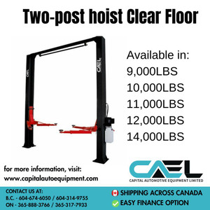 Wholesale Price CAEL 2 Post Hoist Lift 9000/10000/12000/14000 LBS model available @ lowest price in CANADA. Canada Preview