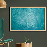 East Urban Home Ambesonne Turquoise Wall Art With Frame, Blur Meadow Grass Plant Herb In Countryside Rural Seasonal Pict