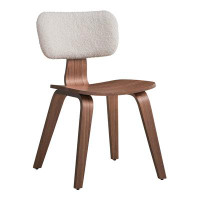ACME Furniture Casson Wooden Frame Side Chairs In White And Walnut (Set Of 2)