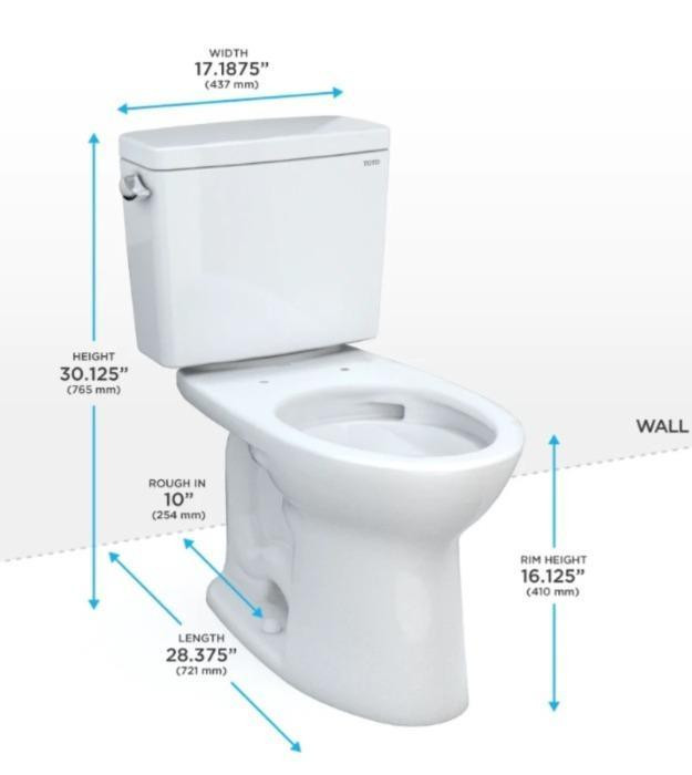 TOTO Drake Toilet Elongated Washlet+ Compatible CEFIONTECT® Glaze With Seat in Plumbing, Sinks, Toilets & Showers in Toronto (GTA) - Image 3