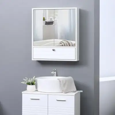 Mirror Cabinet 21.5" x 5.5"x 24.5" White