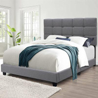 Ebern Designs GRAY QUEEN SIZE ADJUSTABLE UPHOLSTERED BED FRAME STYLISH COLLECTION DURABLE AND DIRT-RESISTANT