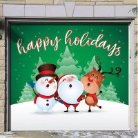 The Holiday Aisle® Characters Happy Holidays Winter Garage Door Mural