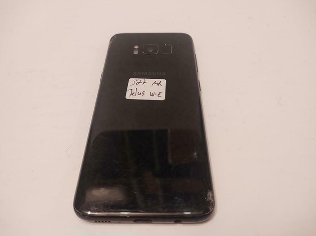 *BACK IS CRACKED* WORKS GOOD SAMSUNG GALAXY S8 64GB UNLOCKED/DEBLOQUE FIDO ROGERS CHATR TELUS BELL KOODO LUCKY MOBILE FI in Cell Phones in City of Montréal - Image 4