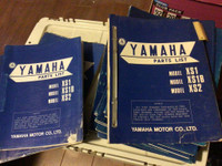 1970 1971 1972 Yamaha XS1 XS2 XS650 Parts Books Lists