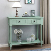 Laurel Foundry Modern Farmhouse Koeller Console Table, Entryway Table, Sofa Table with Two Drawers and Bottom Shelf