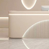 Hokku Designs Marquila 2 Person Rectangular Laminate Reception Desk