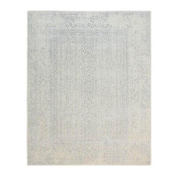 Isabelline 8'X10'1" Hand Loomed Fine Jacquard Tone On Tone Transitional Design Wool And Art Silk Oriental Rug 0EA039CC93