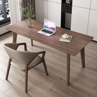 Corrigan Studio 2 Piece Nut-brown Rectangular Solid wood Desk Office Sets
