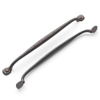 Hickory Hardware Refined Rustic Kitchen Cabinet Handles, Solid Core Drawer Pulls for Cabinet Doors, 12"