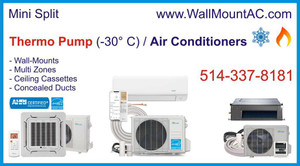 Heat Pump ( -30º C)  with Air Conditioner Wall Mount Mini Split inverter Senville Aura WiFi Truro Nova Scotia Preview
