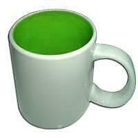 1pc 11 oz Two-Tone Sublimation Mug-Green Heat Press Transfer Business-001035