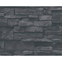 Loon Peak Concord Wallcoverings Textured Wallpaper Faux Featuring Stone Brick Wall, 388134