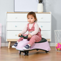 RIDE ON WIGGLE CAR W/LED FLASHING WHEELS, SWING CAR FOR TODDLERS, NO BATTERIES, GEARS OR PEDALS - TWIST