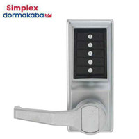 Kaba Simplex LL1031-26D Pushbutton Lock w/Passage Satin Chrome LH LHR Model: LL1031-26D-41