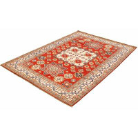 Isabelline One-of-a-Kind Qaiden Hand-Knotted 2010s Gazni Gold 6'10" x 9'9" Wool Area Rug