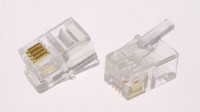 RJ11 Round Cable Modular Plugs for Telephone Cable - (6P4C) - Cl