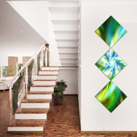 Made in Canada - East Urban Home 'Beautiful Green Flower Petals' Graphic Art PrintMulti-Piece Image on Canvas