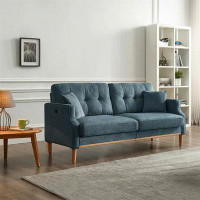 Latitude Run® 70.1 Inch Modern Sofa Couch With USB Port, 3 Seater Sofa With Comfy Backrests, Accent Lounge Couch With 2