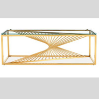 Glass Coffee Table with Designer Base