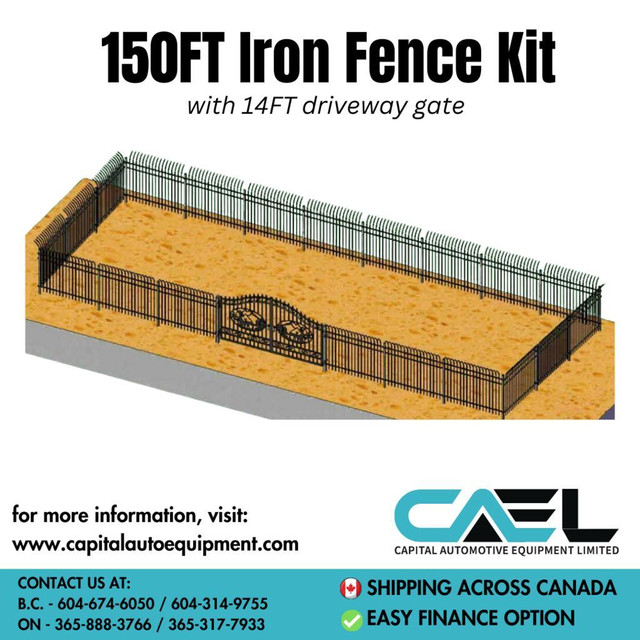 Wholesale price : Iron Fence kit ( 150 FT ) with driveway gate in Decks & Fences